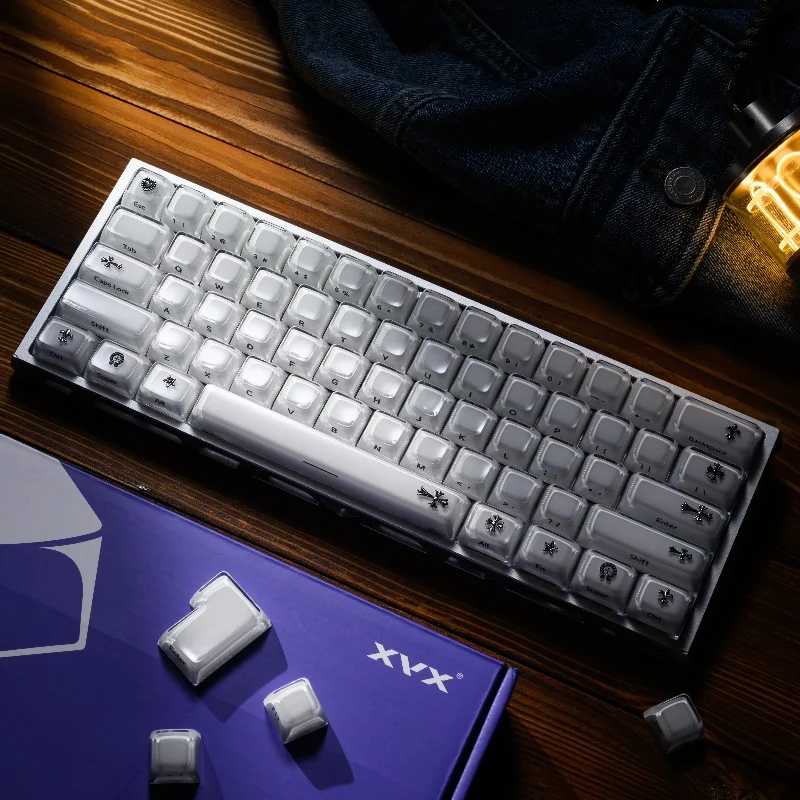 Фотография №3 товара Клавиатура XVX Jelly R2 с боковой печатью, полупрозрачные MDA-профили, корейские/русские
