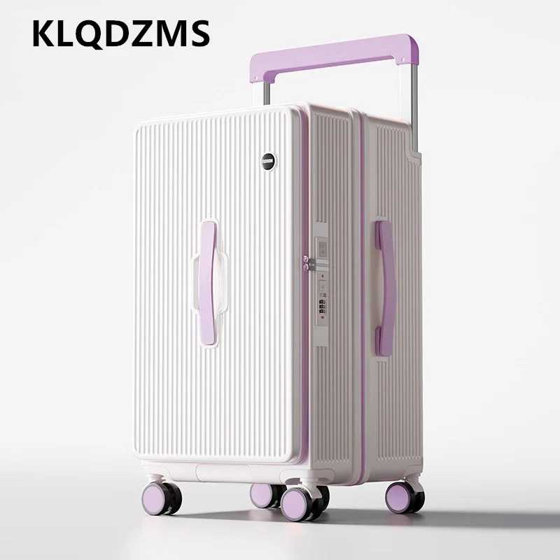 KLQDZMS чемодан на колесиках, вместительный чемодан на колесиках из АБС-пластика + ПК, посадочный бокс, 20 дюймов, 24 дюйма, 26 дюймов, 28 дюймов, 30 дюймов, 32 дюйма, женский дорожный чемодан Багажные сумки