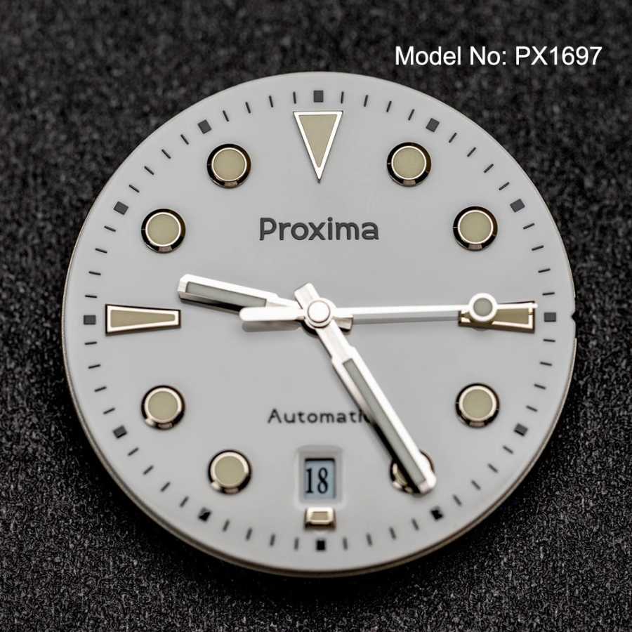 Фотография №2 товара Proxima PX1697 39 мм мужские часы с белым эмалевым циферблатом