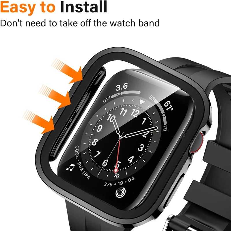 Фотография №2 товара Защитный чехол-стекло для Apple Watch 42, 46, 45, 41, 49,