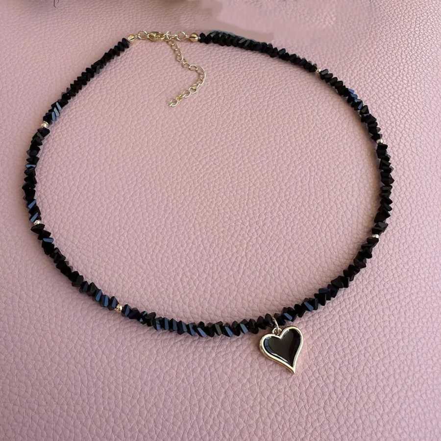 Фотография №2 товара Elegant imitate Pearl Pink Stone Chain Choker Necklace For Girls