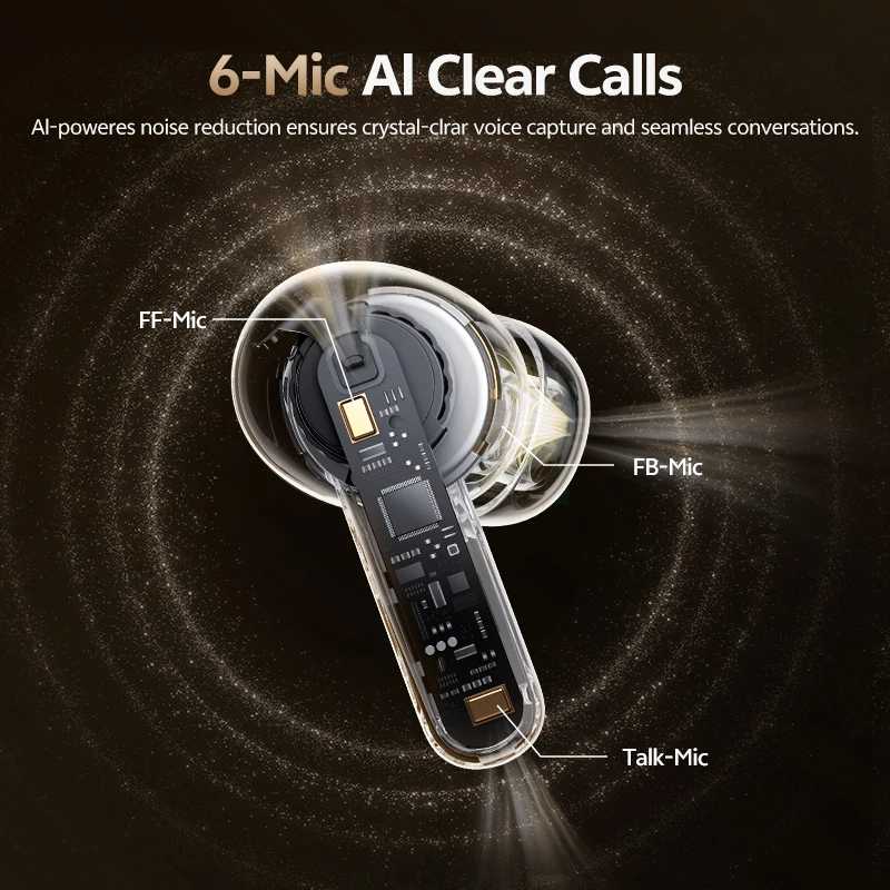 Фотография №3 товара Беспроводные Bluetooth-наушники QCY Melobuds N20 BH25HT20A с Bluetooth 6.0, адаптивным
