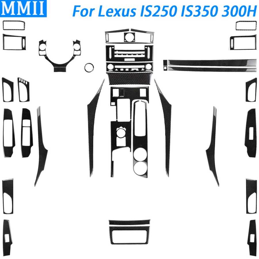 Для Lexus IS250 IS350 300H 2013-2019 углеродное волокно переключение передач воздуховод CD AC оконный подъемник набор автомобильные аксессуары для интерьера стикер Аксессуары для салона