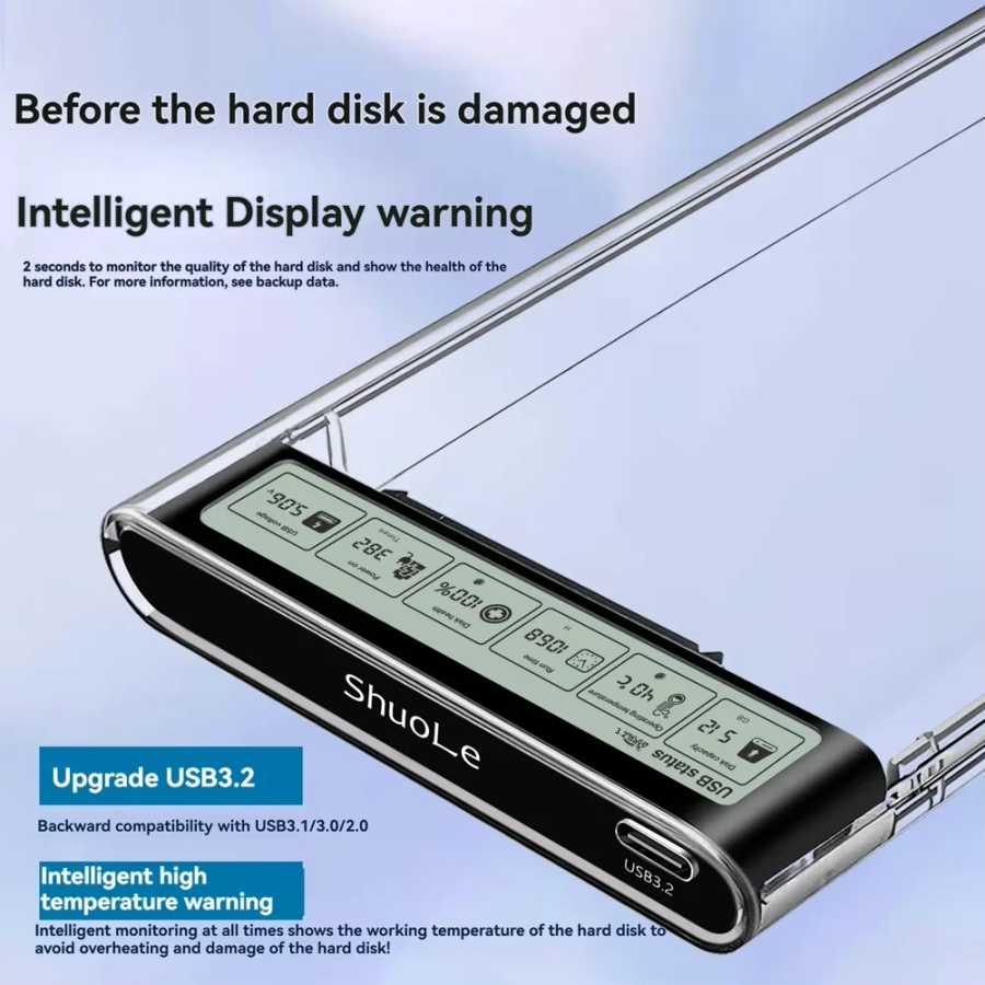 Фотография №2 товара USB3.2 HDD Корпус 2,5-дюймовый HDD SSD Внешний жесткий диск с