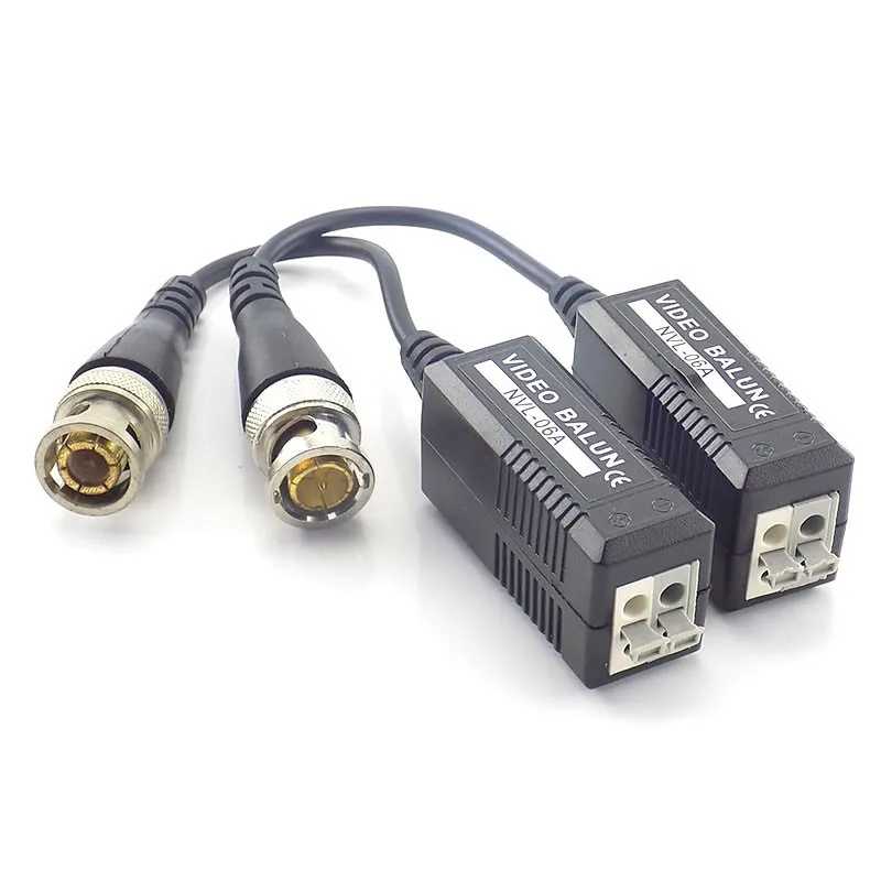 Фотография №1 товара 1/2/5 пар CCTV видеобалун витой видеотрансивер Utp BNC Balun 2000
