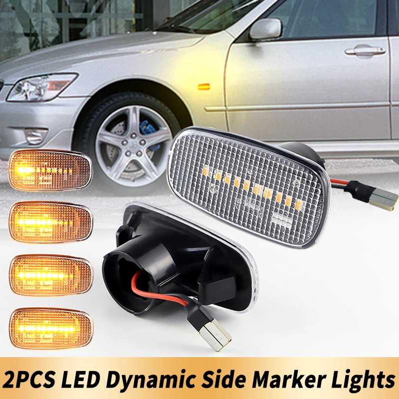 2 шт. светодиодные боковые габаритные указатели поворота Canbus для Toyota Land Cruiser Kluger Altezza Lexus IS200 IS300 SC430 автомобильные аксессуары Автомобильные фары