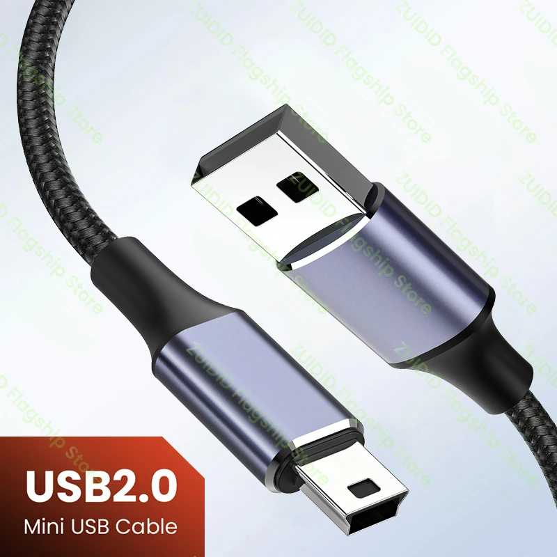 Мини-USB-кабель Мини-USB-USB-A/Type-C Кабель для быстрой зарядки данных для MP3 MP4-плеер Автомобильный видеорегистратор GPS Цифровая камера HDD Mini USB 2.0 Аксессуары и запчасти