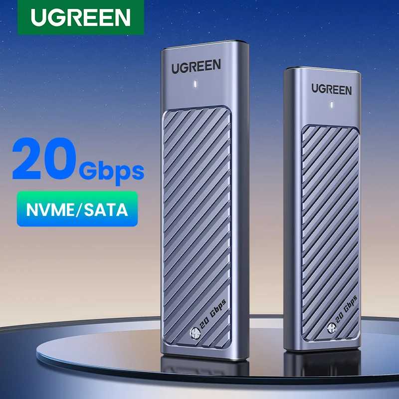 UGREEN M.2 NVMe SATA SSD адаптер корпуса 10 Гбит/с USB 3,2 Gen2 USB C внешний корпус поддерживает клавиши M и B & M Хранение данных