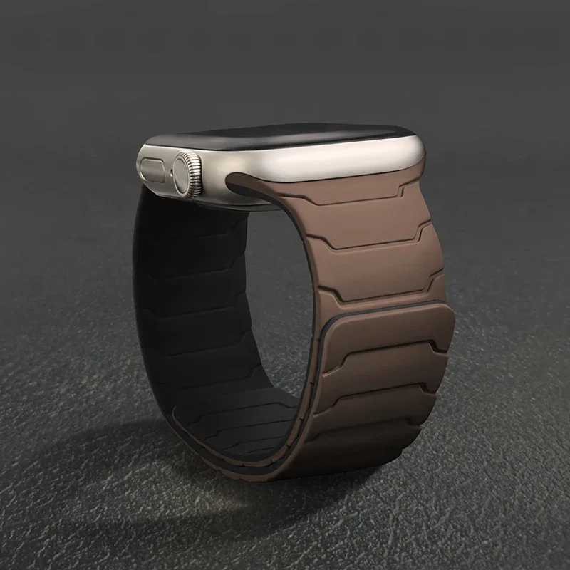 Магнитный ремешок для Apple Watch Band ultra 2 3 49 мм 44 мм 40 мм 41 мм 46 мм 42 мм 45 мм 38 Силиконовый браслет IWatch Series 11 9 8 SE 10 Аксессуары для часов