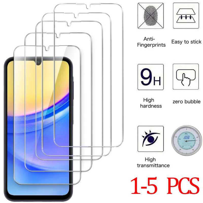 Защитное стекло 9H для Samsung A15 A16 A56 A36 A17 A14 A25 A24 A55 A53 A52 A52S A57 A37 A34 A35, закаленное стекло для Samsung Galaxy A15, самсунг а15 Защитная пленка для мобильного телефона