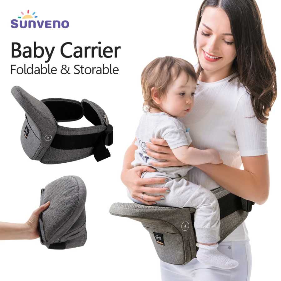 Усовершенствованная складная переноска Sunveno с регулируемым поясом, эргономичная легкая складная переноска на хипсид, портативный карман Прогулки и досуг