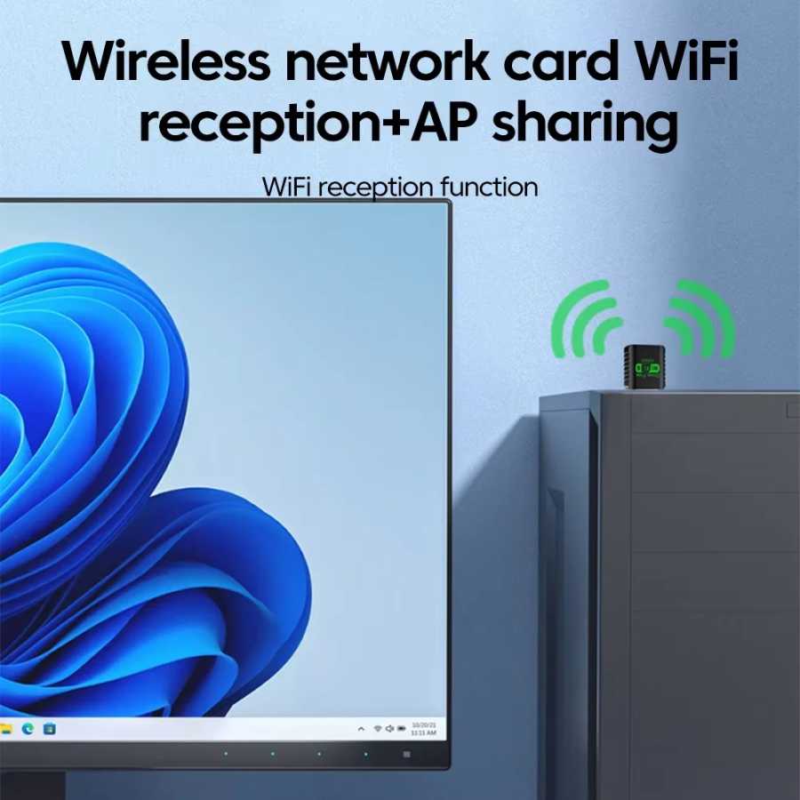Фотография №3 товара 900 Мбит/с USB WiFi Bluetooth 5.4 Адаптер 2в1 Dongle Двухдиапазонный