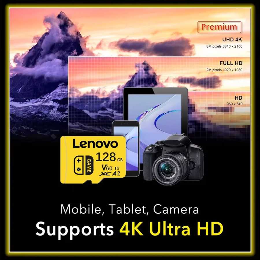 Фотография №4 товара Карта памяти Lenovo Micro TF SD 512 ГБ, SD-карта памяти