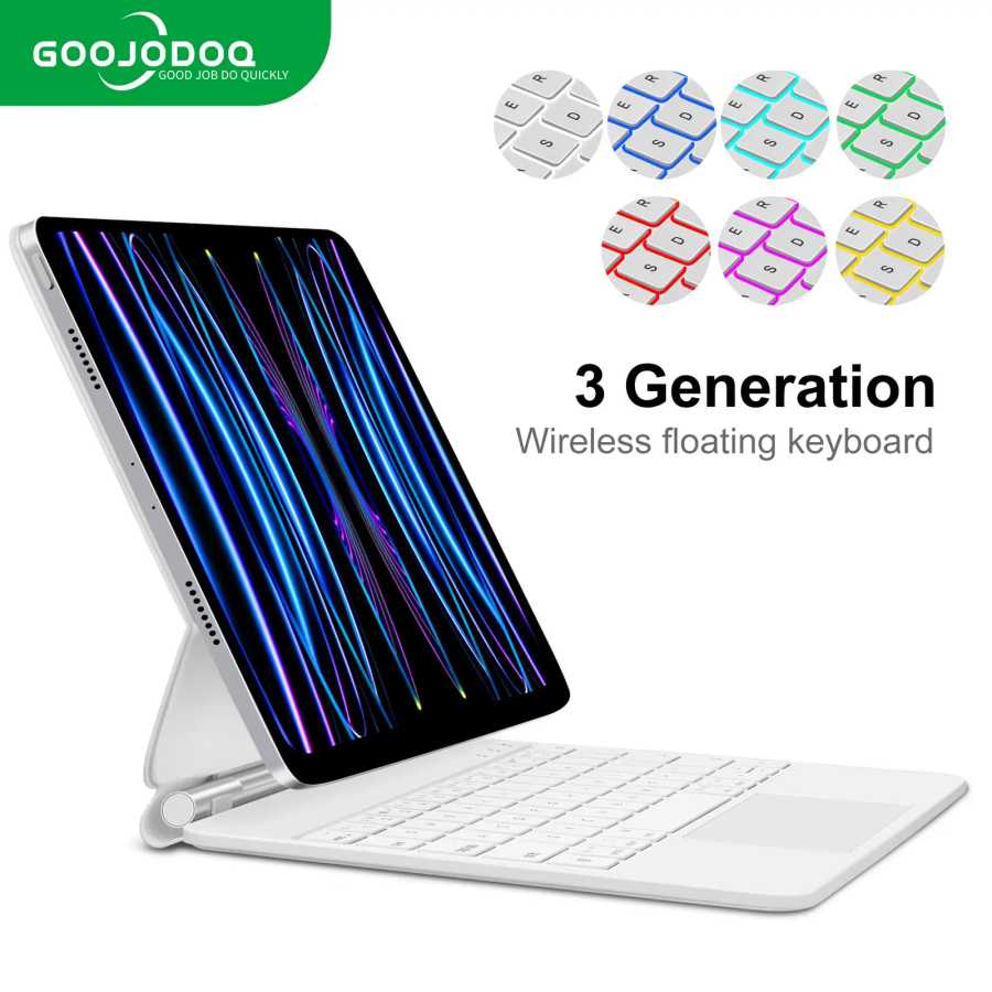 GOOJODOQ Magic Keyboard для iPad Pro 11 2024 Air 4 Air 5 Air 6 для iPad 12.9 Чехол 10-го поколения 6-го 5-го 4-го 3-го поколения Аксессуары и запчасти для планшетов