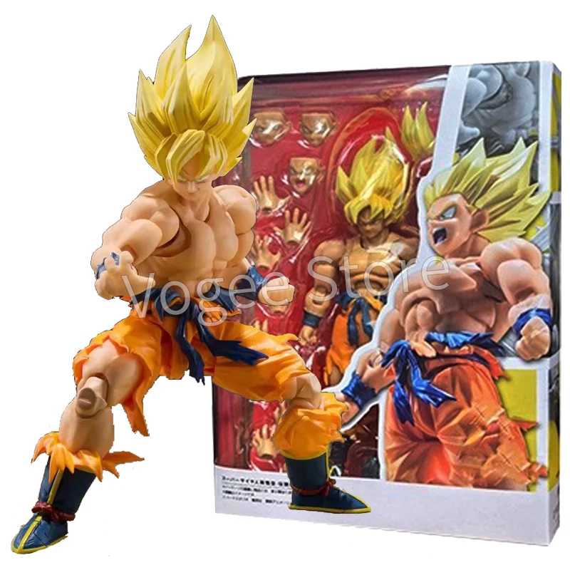 Shf Dragon Ball Z Son Goku Легендарная фигурка ПВХ Подвижная коллекция Аниме 17 см Супер Сайян Какаротто Фигурка Модель игрушки Игровые фигурки и трансформеры