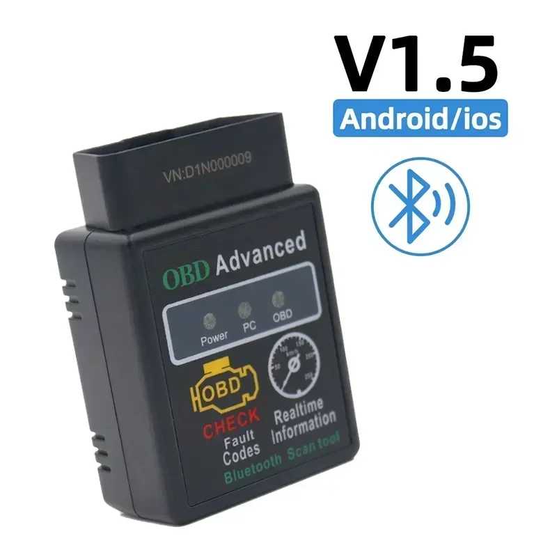 Фотография №5 товара Автомобильный диагностический сканер OBD2, совместимый с Bluetooth, считыватель кодов Elm327