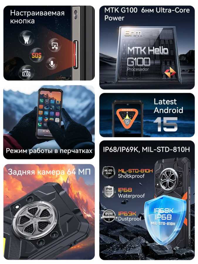 Фотография №5 товара Android 15 Защищенный смартфон Cubot King Kong Power 5, 6,88-дюймовый