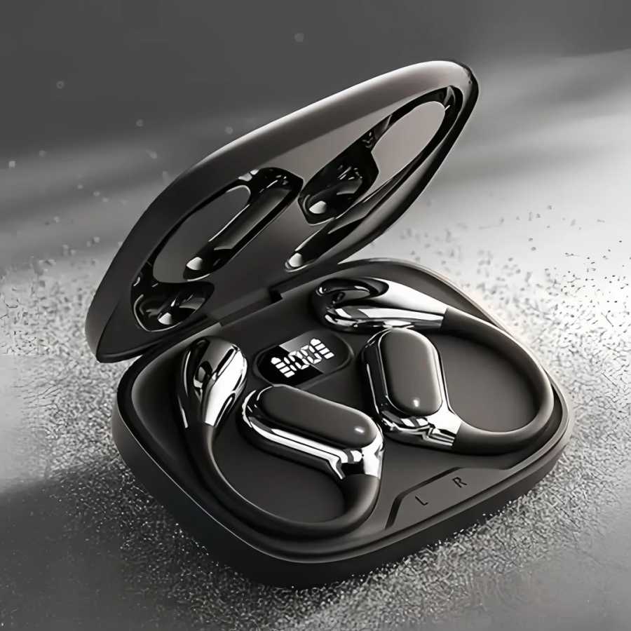 Беспроводные наушники с открытым ухом, Bluetooth-наушники, 50 часов воспроизведения, стереозвук, наушники с водонепроницаемыми вкладышами IPX7 для фитнеса Портативное аудио и видео