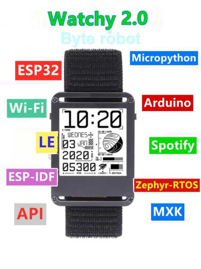 Фотография №1 товара ESP32 Open Source Watchy V2.0: Умные часы с E-ink дисплеем