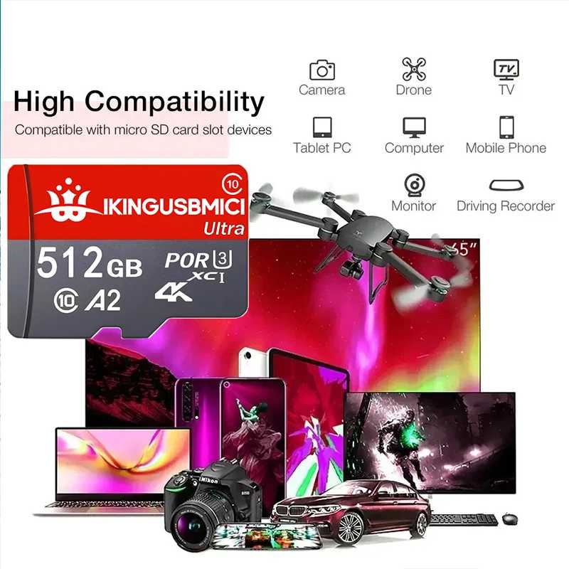 Фотография №5 товара Карта памяти Taimi Micro SD 32GB 64GB 256GB U3 V30