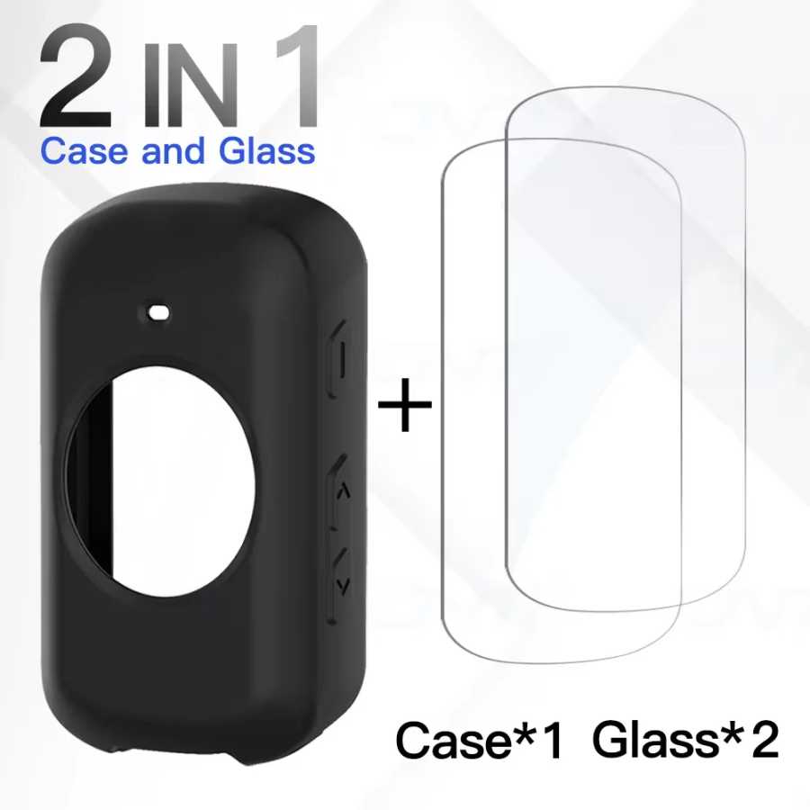 2 шт. защитных стекол + силиконовый чехол для Garmin Edge 850 550 840 540 530 830 1040 130 Plus GPS, защитная пленка для экрана секундомера Умная электроника