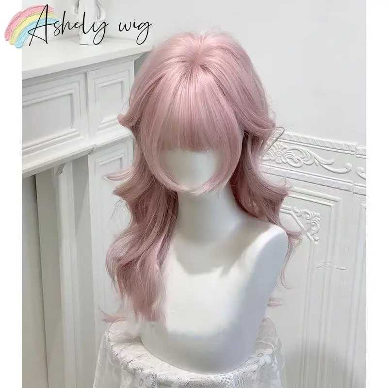 Фотография №1 товара Парик Ashely для женщин, новый длинный волнистый парик с челкой,