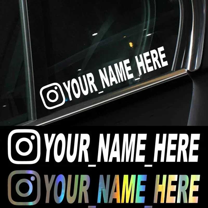 Имя пользователя, персонализированные виниловые наклейки на Instagram, мотоцикл для Instagram FACEBOOK, настройка потребляется, удаляет автомобильную наклейку Внешние аксессуары