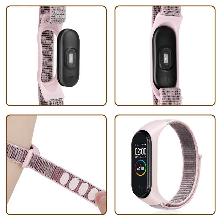 Фотография №3 товара Нейлоновый ремешок-петля для xiaomi mi band 7 6, браслет, ремешок