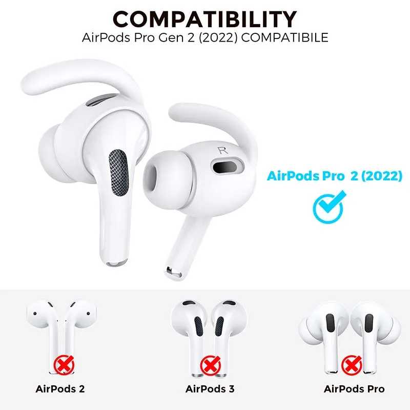 Фотография №3 товара 2 шт./пара, силиконовые вкладыши для наушников Airpods Pro2