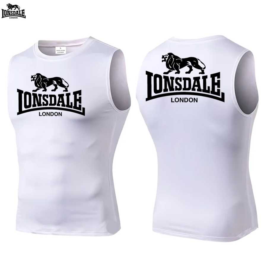 Фотография №1 товара LONSDALE компрессионная майка, мужская спортивная рубашка без рукавов, быстросохнущая спортивная