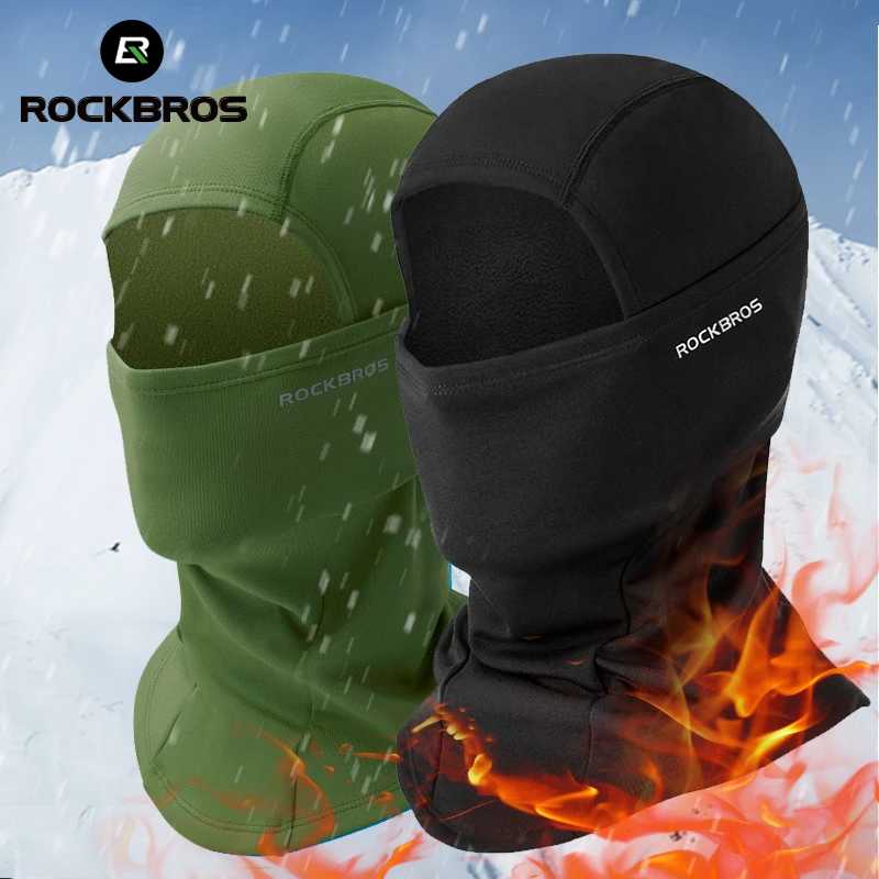 Зимняя маска для лица ROCKBROS, дышащий лыжный велосипедный шарф, тренировочная Балаклава для бега, теплая ветрозащитная велосипедная экипировка для спорта на открытом воздухе Кемпинг и походы