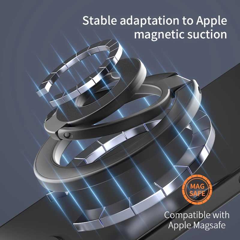 Фотография №1 товара Двусторонний магнитный держатель для телефона MagSafe, портативная складная подставка для