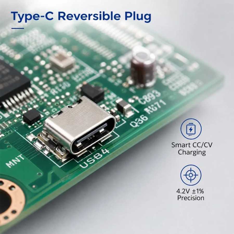 Фотография №3 товара 20-1 шт. Мини-преобразователь интерфейса Type-C для быстрой зарядки литиевых аккумуляторов