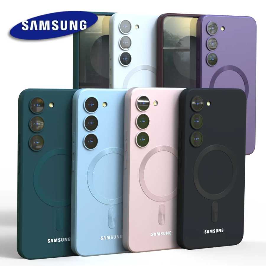 Мягкий силиконовый магнитный чехол Magsafe для Samsung Galaxy S25, S24, S26, S23, S21 FE, S22 Plus, A56, A55, A54, A36, A16, A15 Чехлы и чехлы для мобильных телефонов