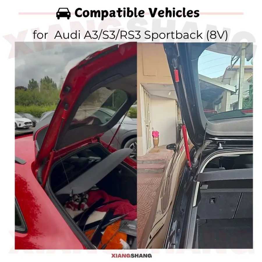 Автоматические газовые упоры (амортизаторы) для багажника Audi A3/S3/RS3 Sportback (8V) 5-дверный хэтчбек с автоматическим открыванием, с пружинами Запчасти для шасси автомобиля