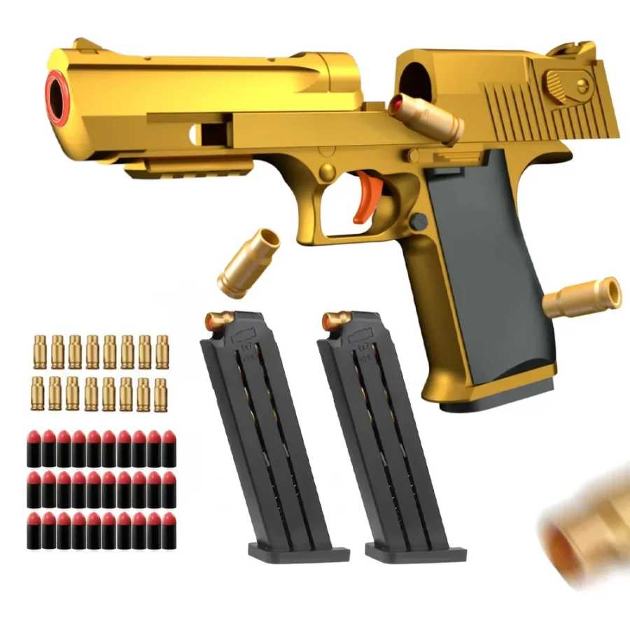 Игрушечный пистолет Desert Eagle, выброс ракушки, пистолет для страйкбола, мягкая пена, пуля, уличное CS, оружие для мальчиков и девочек, стрельба, игра, подарок на день рождения Активные игры и спорт