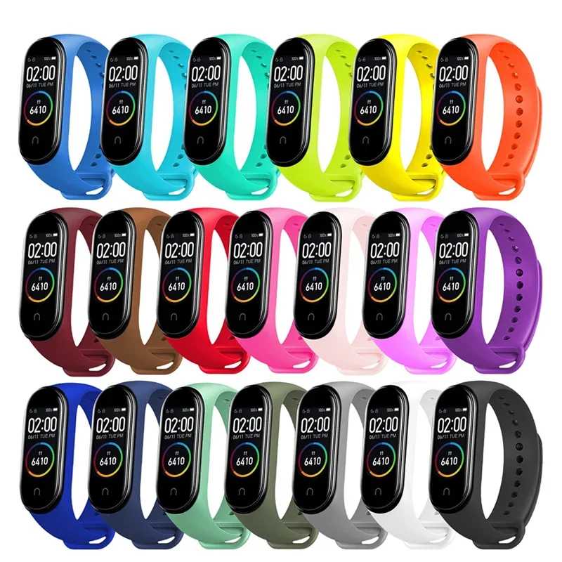 Фотография №1 товара Силиконовый ремешок для часов Xiaomi Mi Band 7 6 5