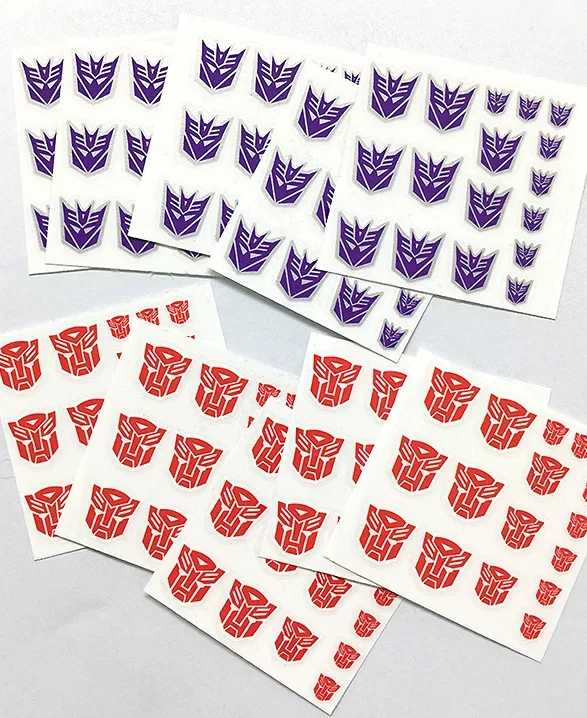 Фотография №1 товара Наклейки с изображением автоботов Decepticons G1, 45+ символов, наклейка для