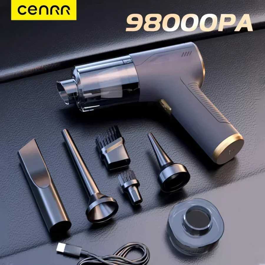 CENRR 98000PA Мини-автомобильный пылесос Беспроводной мощный беспроводной автомобильный пылесос Ручной портативный пылесос Пневматический пистолет Техника для уборки