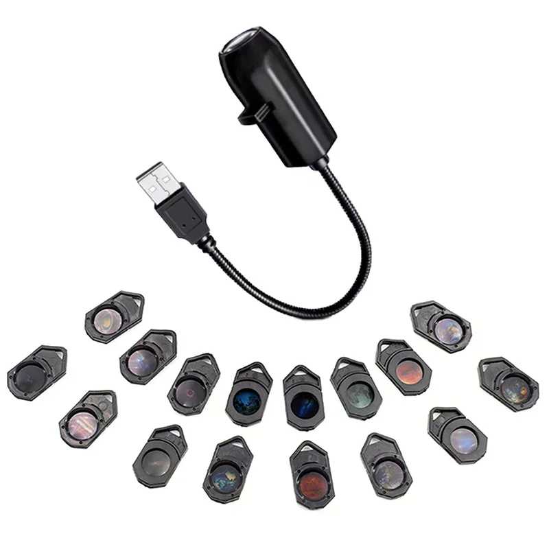 USB Потолок Луна Земля Проекция Атмосфера Свет Романтическое Украшение Спальни Галактический Проектор Звездное Небо Лампа Ночник Ночники