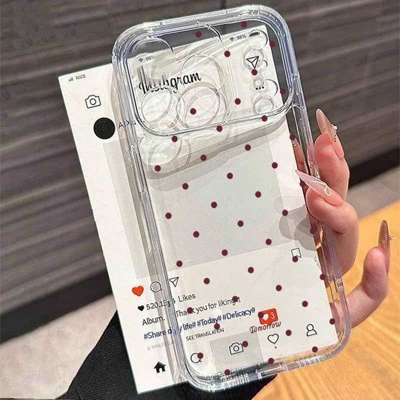 Фотография №4 товара Простой чехол из ТПУ с бантом в горошек для iPhone