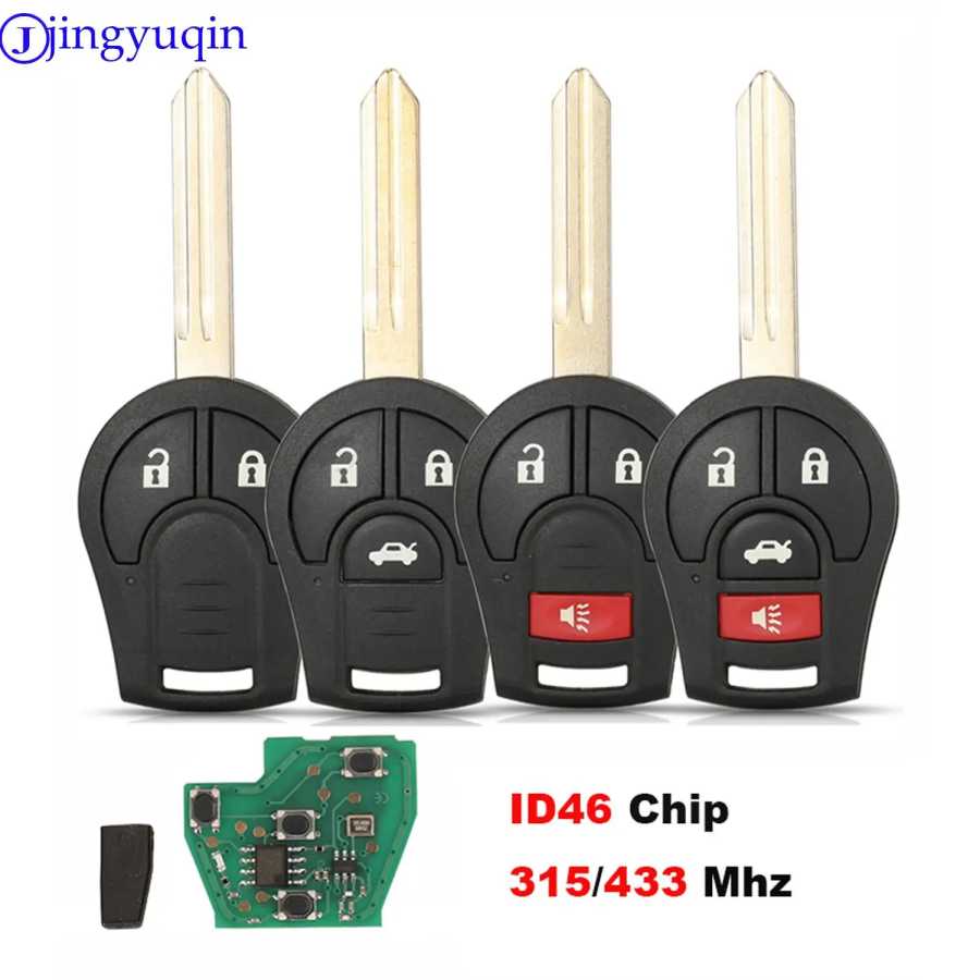 Jingyuqin 315 МГц дистанционный ключ для Nissan Sylphy Cube Juke Rogue Micra Qashqai Altima Maxima Sentra Versa передатчик CWTWB1U751 Стартеры