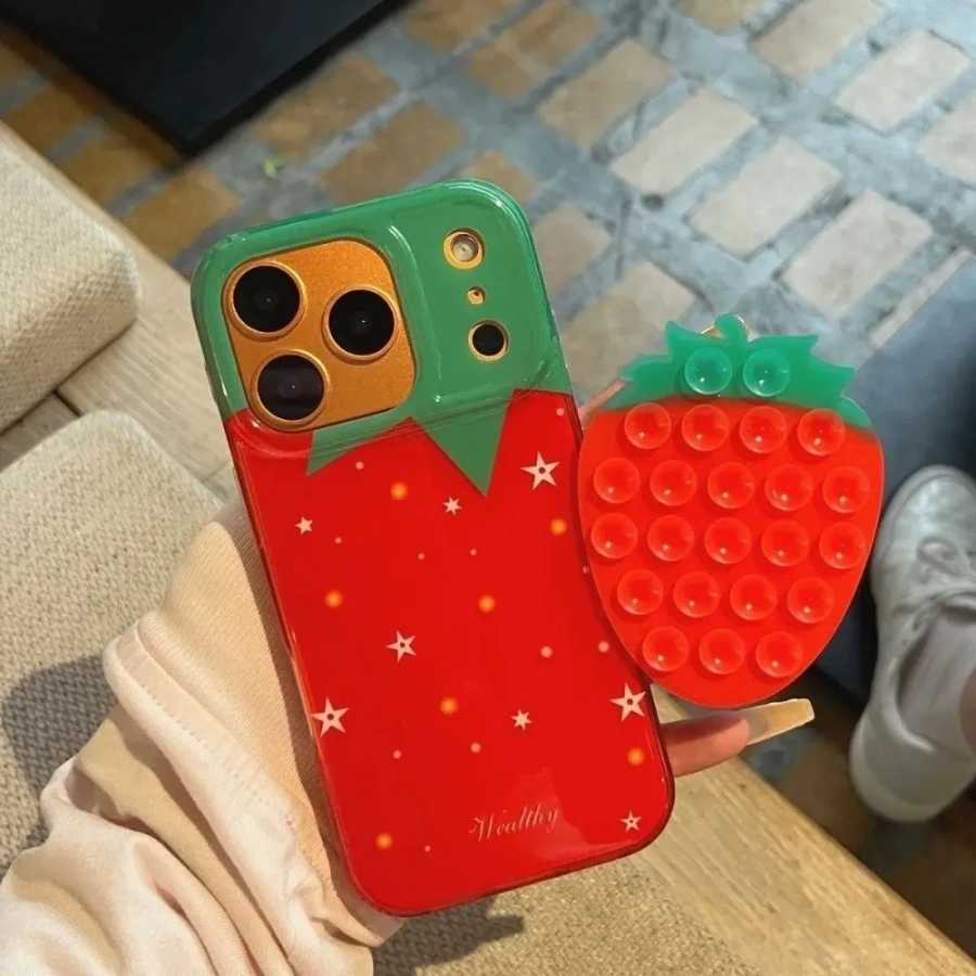 Фотография №4 товара Универсальный держатель-присоска для телефона Strawberry: портативная подставка для автомобиля, навигационный