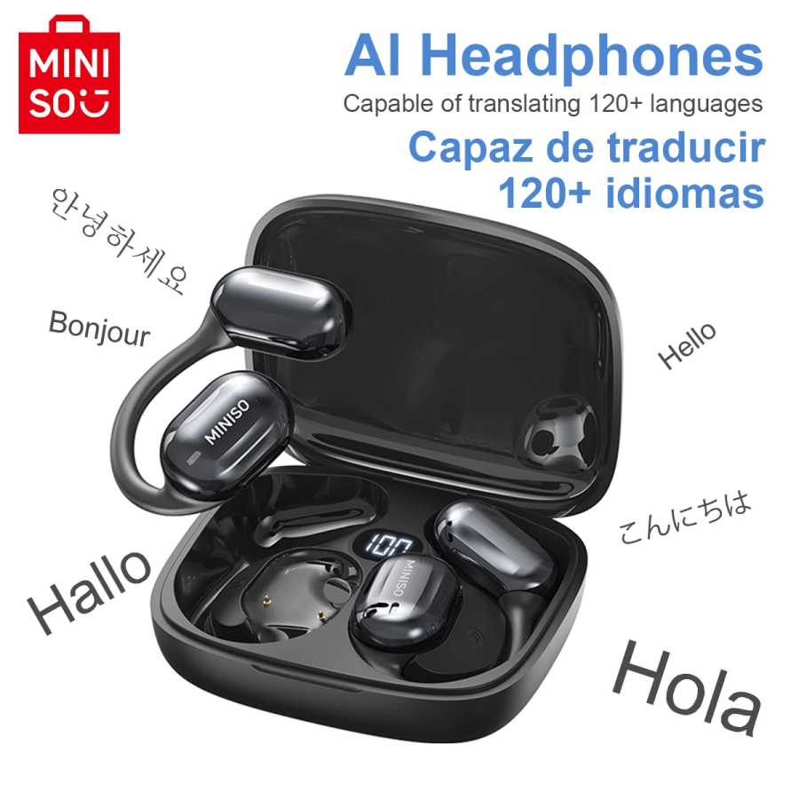 MINISO MS162 Интеллектуальные Bluetooth-наушники-вкладыши для перевода Беспроводные наушники Гарнитура для чата Офисные путешествия, блок драйвера 16 мм Портативное аудио и видео