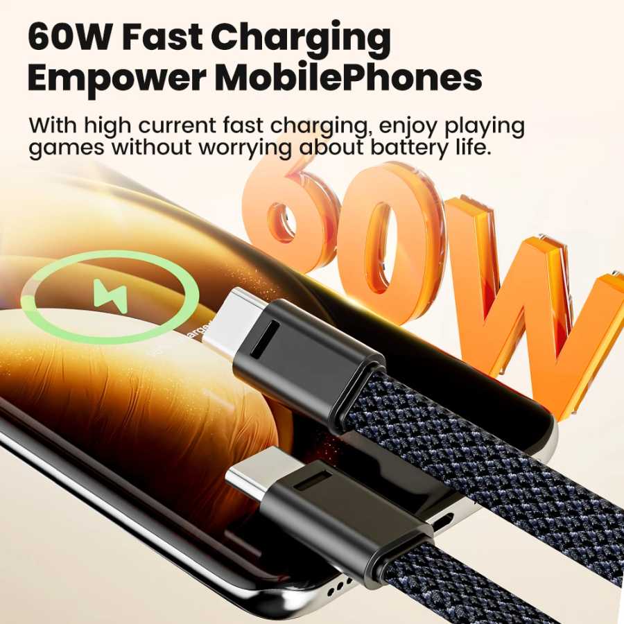 Фотография №1 товара Короткий кабель типа C к USB C 16,5 см для