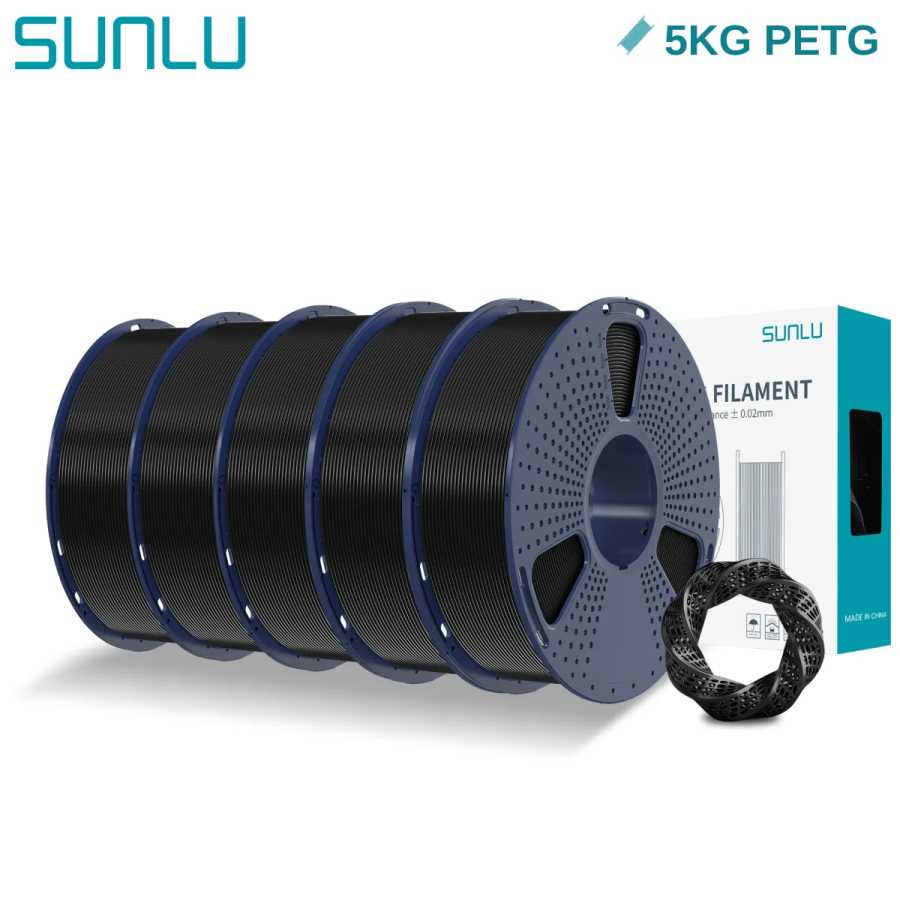 SUNLU 5KG PETG 3D длинная проволока 1,75 мм аккуратно обернутая высокопрочная 3D - печать короткое волокно для быстрой доставки материалов для 3D - принтера FDM 3D-печать