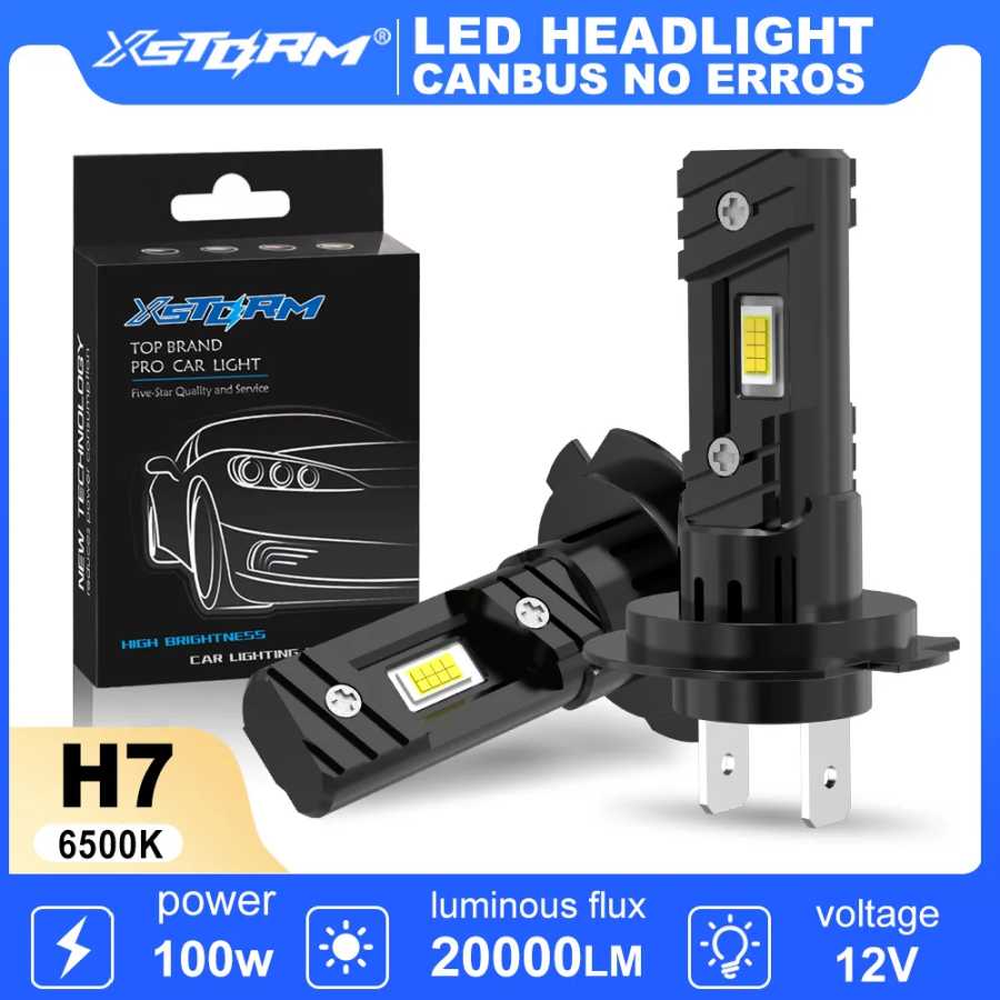 XSTORM 2PCS H7 Светодиодная лампа для фар 100 Вт 20000LM CPS LED Canbus Автолампы 6500K Светодиодные фонари Лампа для автомобиля 12 В Грузовик Фара Автомобильные фары