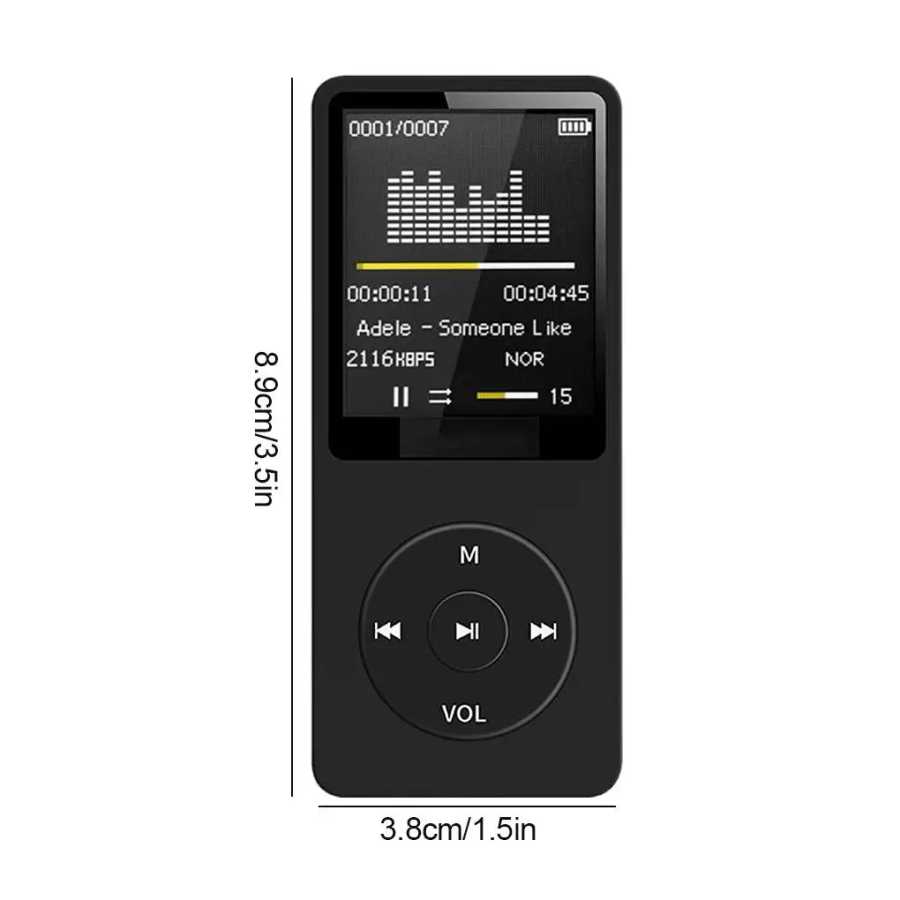 Фотография №5 товара Bluetooth-совместимый MP3-плеер, портативный FM-радиоприемник, ультратонкий, для студентов, для занятий спортом,