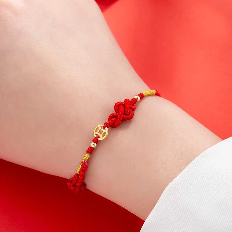 Фотография №4 товара Модные простые браслеты с красной веревкой Lucky Knot для женщин