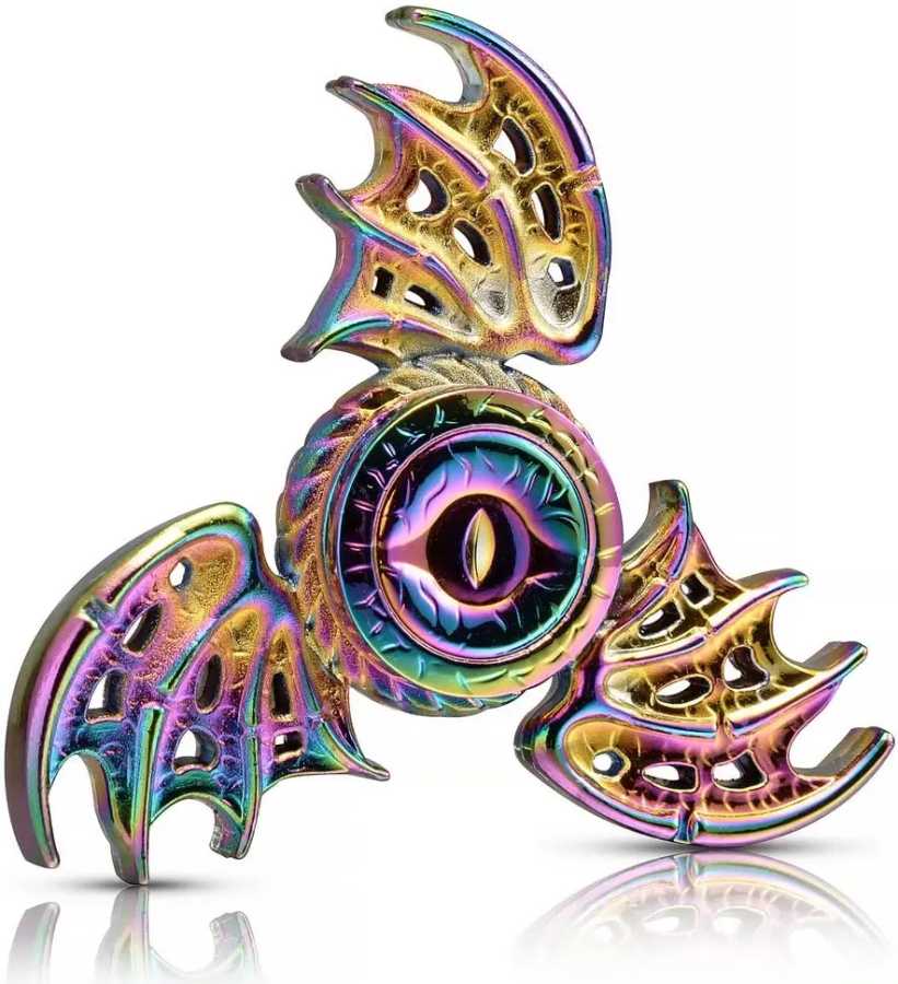 Dragon Wings Eye Tri Fidget Spinner Металлический ручной спиннер Низкий уровень шума Высокоскоростная фокусная игрушка со стальным самосмазывающимся подшипником Игрушки антистресс